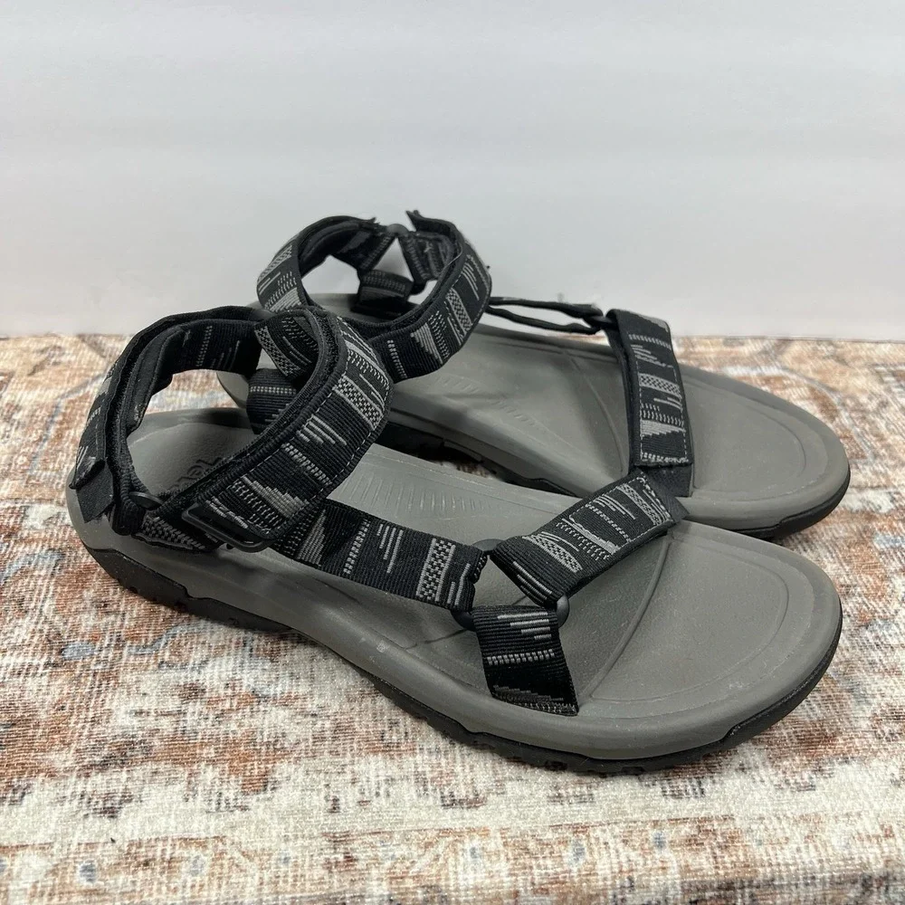 Teva Hurricane XLT2 Sandals Mens 10 Black Gray Hook Loop Hiking‎ Quick Dry